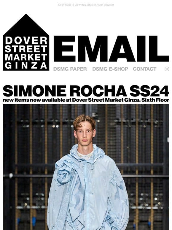 Simone Rocha SS24 new items now available at Dover Street Market Ginza