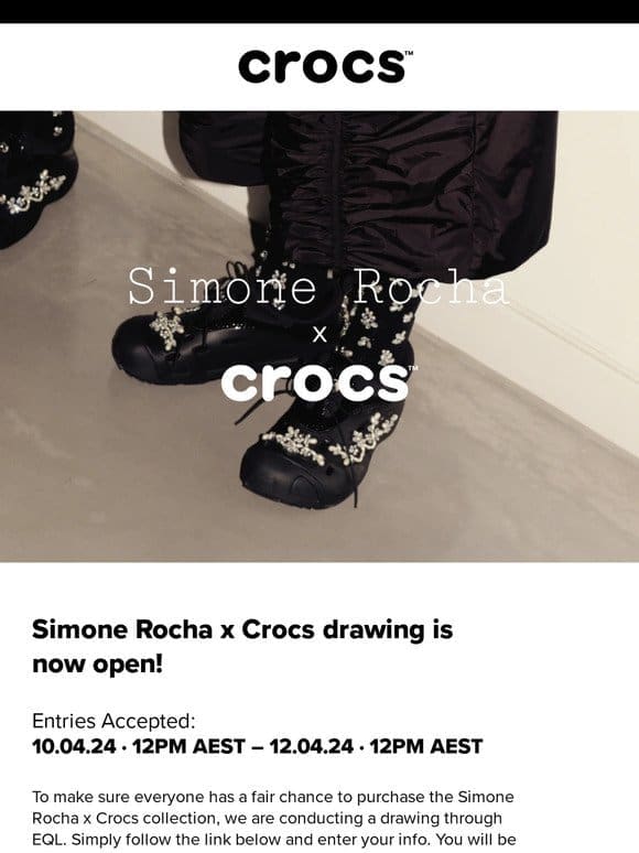 Simone Rocha x Crocs just launched