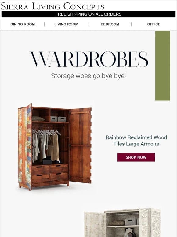 Smart Storage + Sleek Design: Shop trending Dressers & Armoires