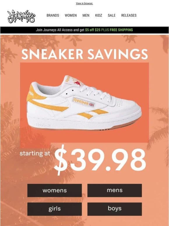 Sneaker Savings Are Here