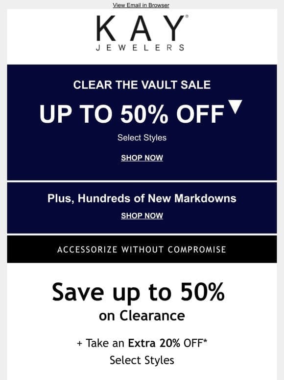 So EXTRA! Up to 50% OFF Clearance