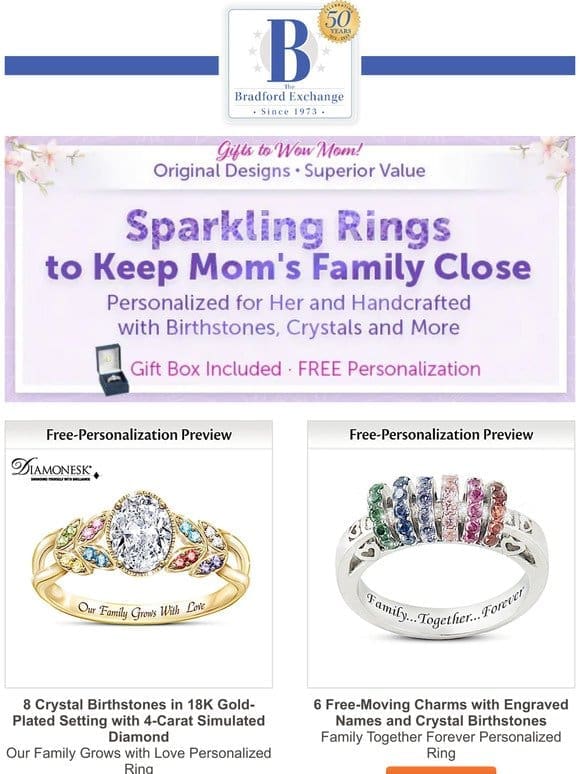 Sparkling Rings for Sparkling Moms