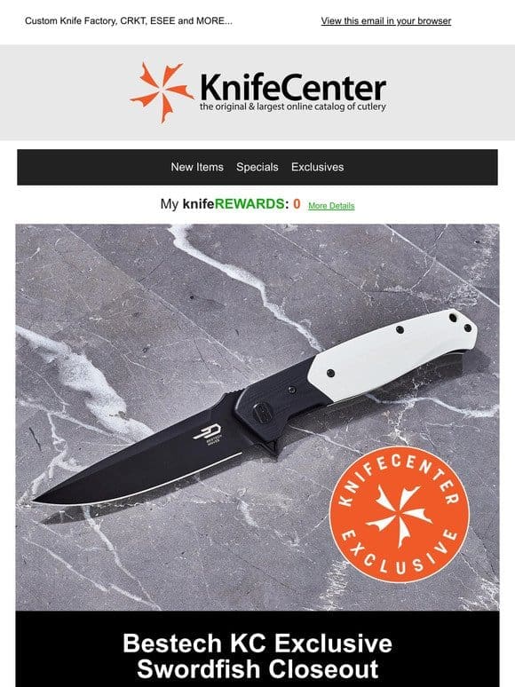 Specials & Warehouse Finds: Benchmade， Spyderco， Exclusive Bestech