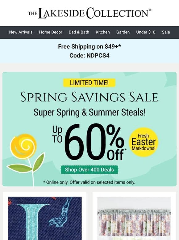 Spring Into Savings! Limited Time Deals Up to 60% Off!