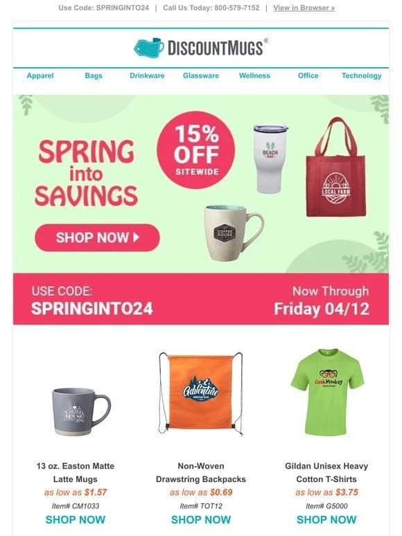 Spring Into Savings: Save 15% Sitewide