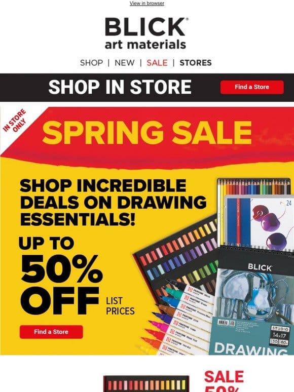 Spring Sale | Save on Drawing Supplies!