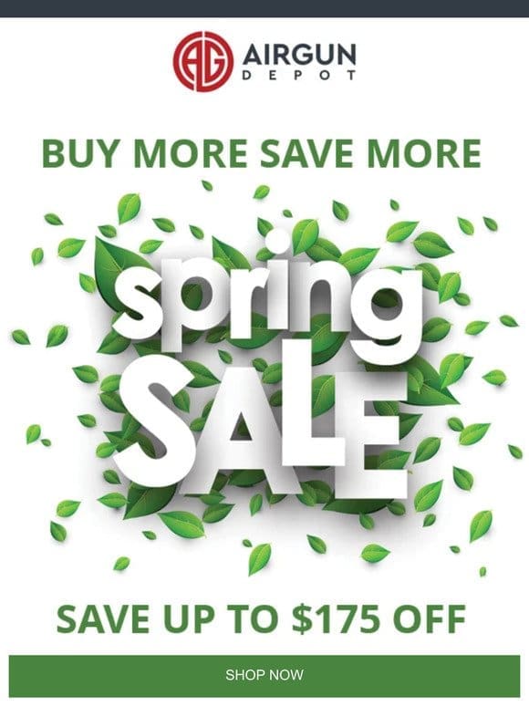 Spring Sale: Up To $175 OFF