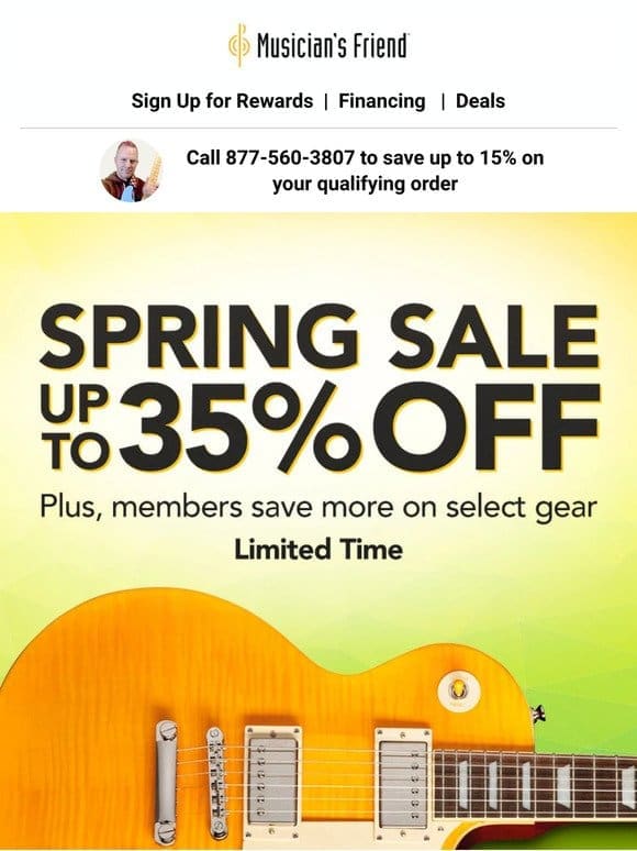 Spring Sale: Up to 35% off