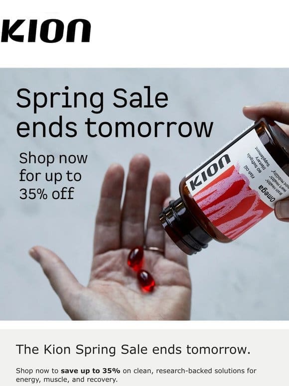 Spring Sale ends tomorrow!