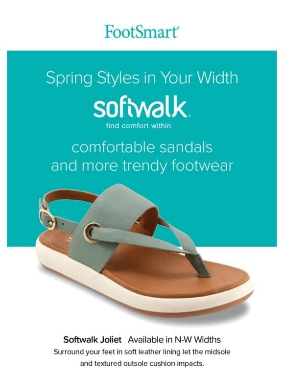 Spring Styles in Your Width from Softwalk