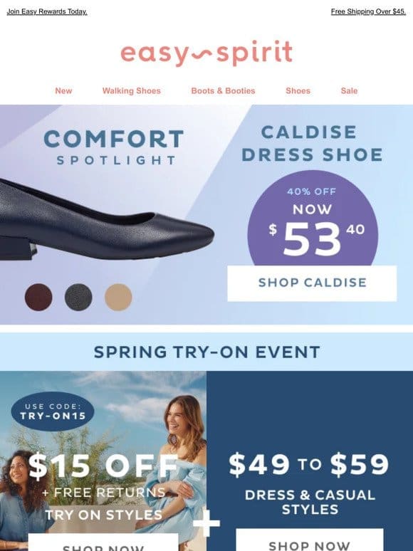 Spring Try On Event: $15 OFF + Free Returns