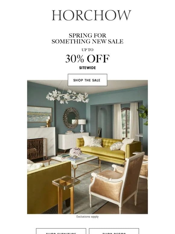 Spring for Something New Sale: Up to 30% off sitewide!