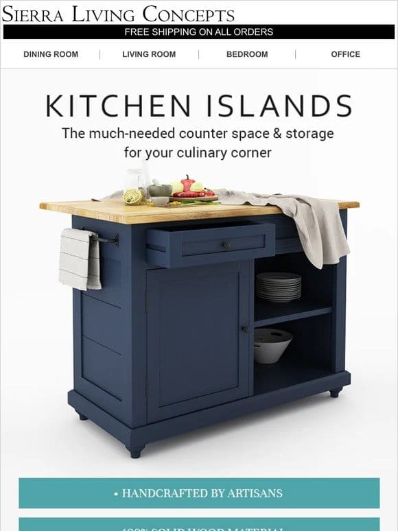 Spring into Kitchen Style: Island Sale Inside