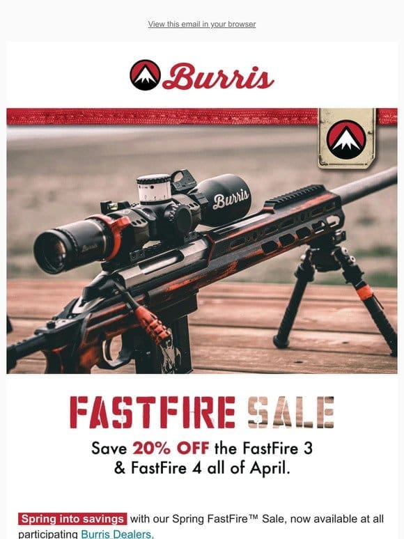 Spring into Savings: Burris FastFire™ Sale!