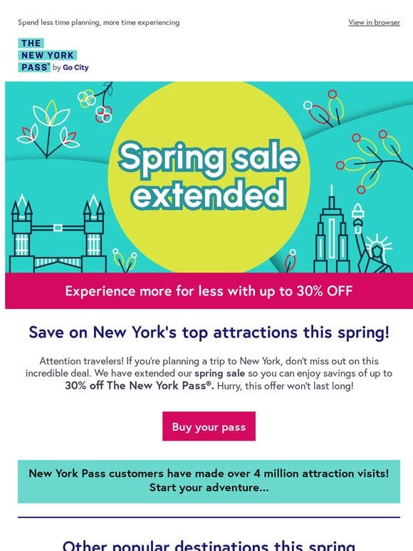 Spring sale extended: Up to 30% OFF