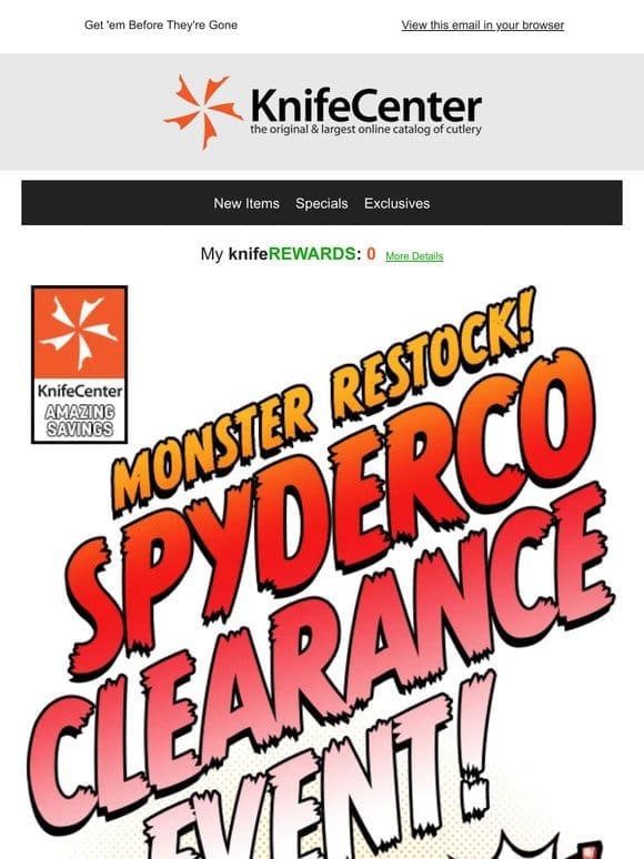 Spyderco Clearance Event | Huge Restock!