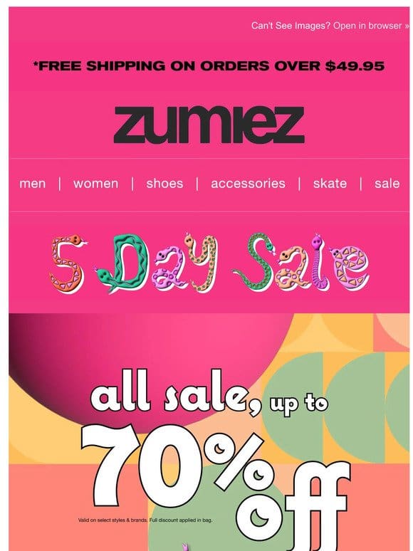Sssizzling Deals Await: 5-Day Sale， Up to 70% Off