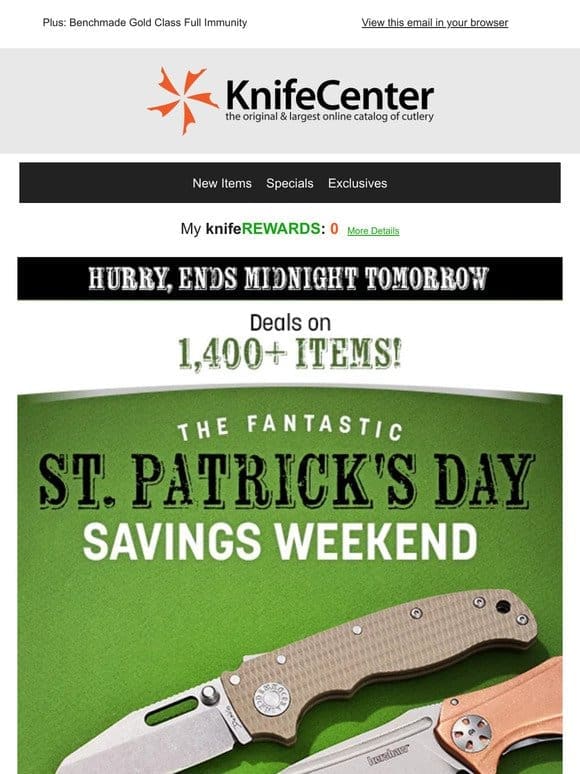 St. Patrick’s Day Savings Weekend – Ends Soon!