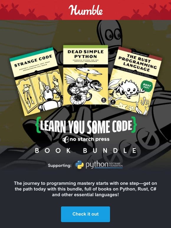 Start your programming journey today with books on Python， Rust， C# and more!