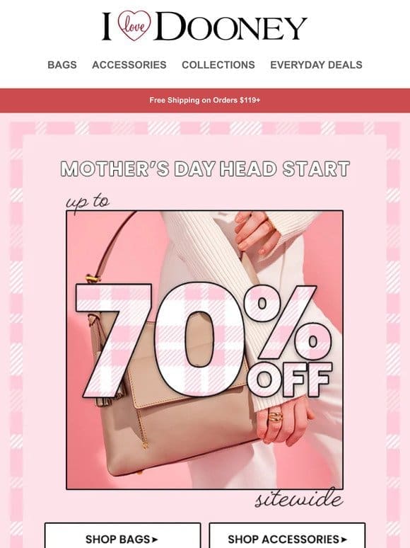 Starting Now! Up to 70% off Gifts for Mom.