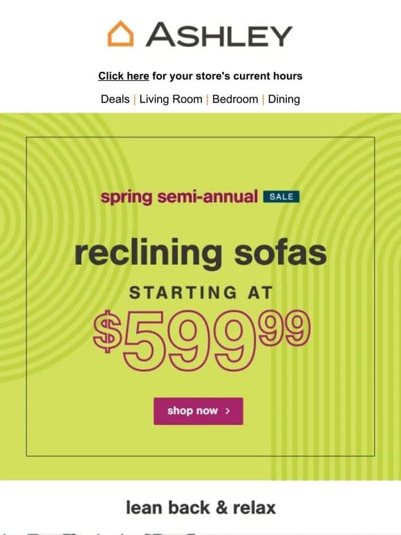 Starting at $599.99: Discover Your Perfect Reclining Sofa!