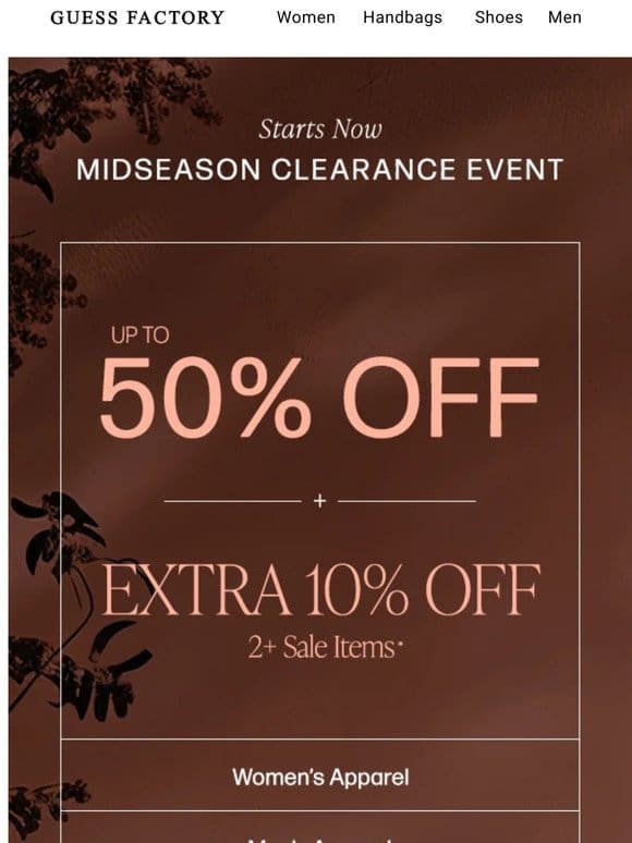 Starts Now: Clearance Event
