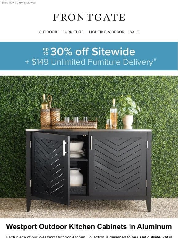 Starts Now! Up to 30% off sitewide + $149 unlimited furniture delivery.