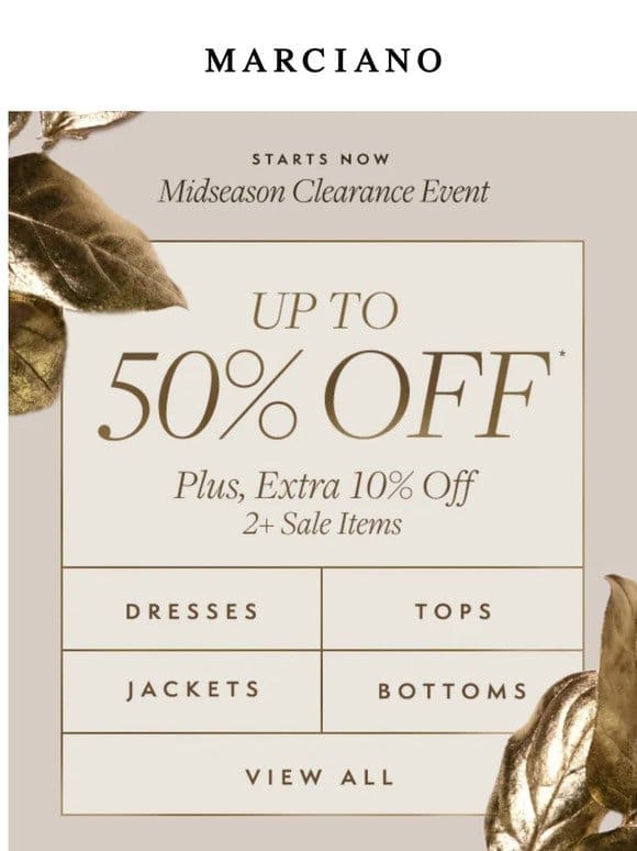 Starts Now—Midseason Clearance Event