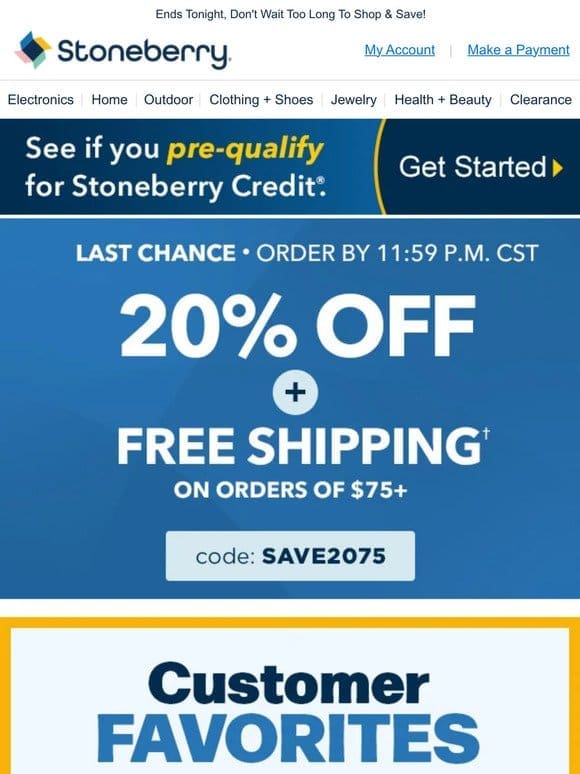 Stoneberry + Free Shipping + 20% Off = A GREAT Deal