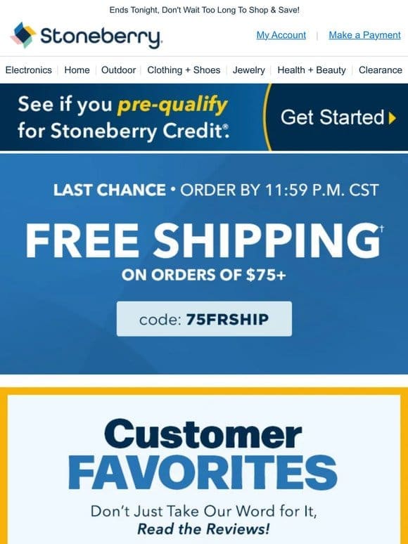 Stoneberry + Free Shipping = A Match Made In Heaven