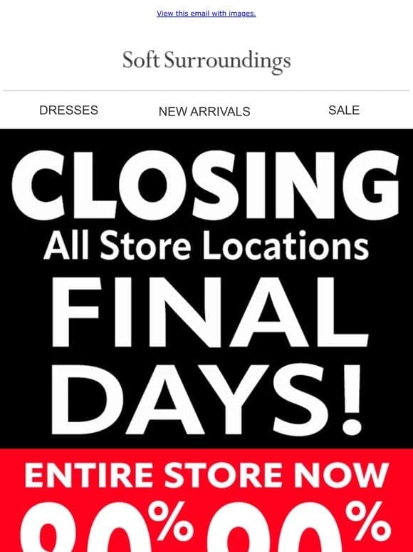 Store Closing Final Countdown – Everything now 80%-90% off!