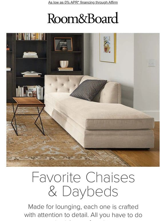 Stretch out on a modern chaise