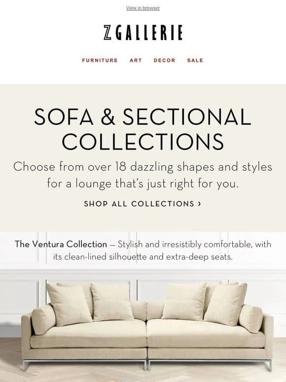Stunning Sofa Collections In Irresistible Styles