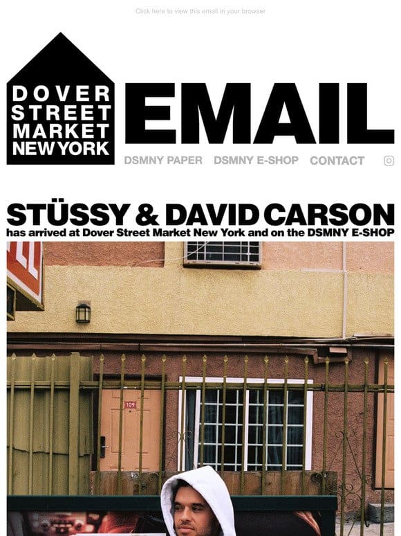 Stüssy & David Carson has arrived at Dover Street Market New York and on the DSMNY E-SHOP
