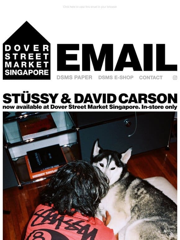 Stüssy & David Carson now available at Dover Street Market Singapore. In-store only