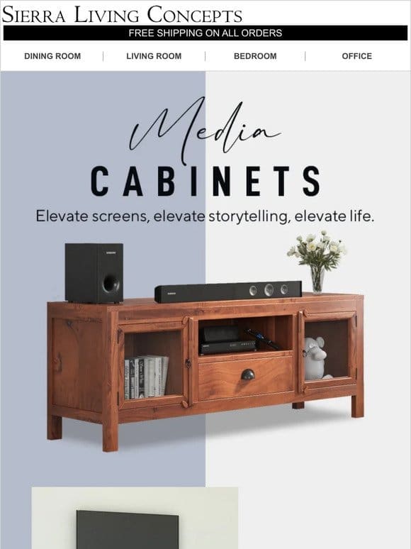 Stylish Living Awaits ‪‪❤︎‬ Shop captivating Media Cabinets