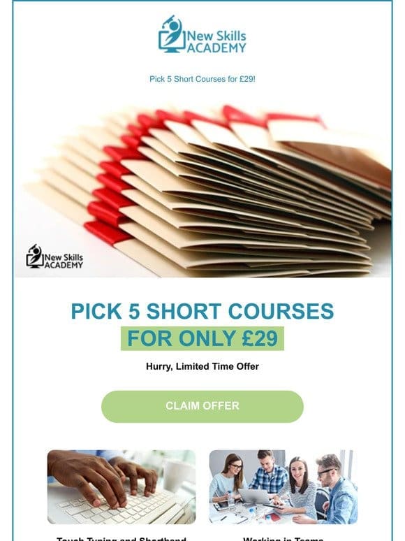 Subscriber Offer Only: Pick 5 courses for just £29!