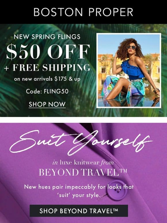 Suit Yourself in Beyond Travel Knits