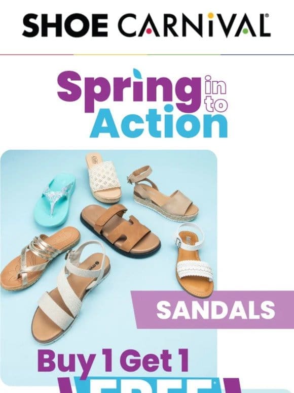 Summer Essentials: BOGO Free Sandals & Casuals​