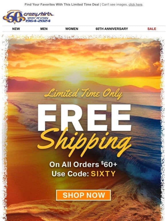 Summer Is Here With Sitewide FREE Shipping