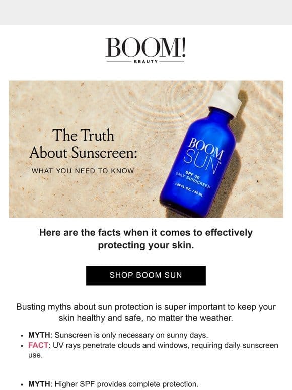 Sun protection myths vs. facts  ️