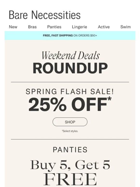 Sunday Delights: Spring Flash Sale 25% Off， $39 Sports Bras & More!