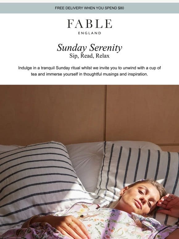 Sunday Serenity: Sip， Read， Relax