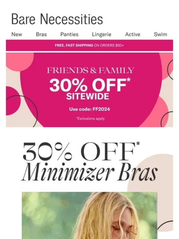 Support & Savings In One: 30% Off Minimizer Bras