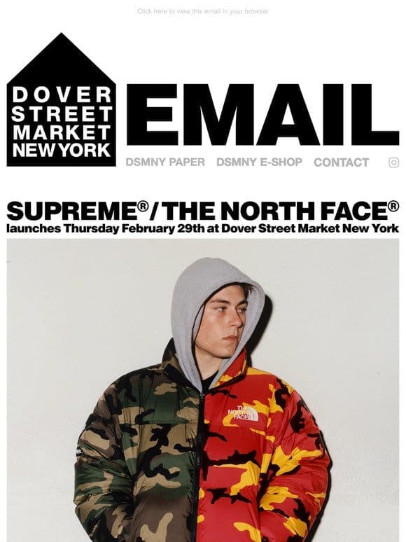 Supreme®/The North Face® launches Thursday February 29th at Dover Street Market New York