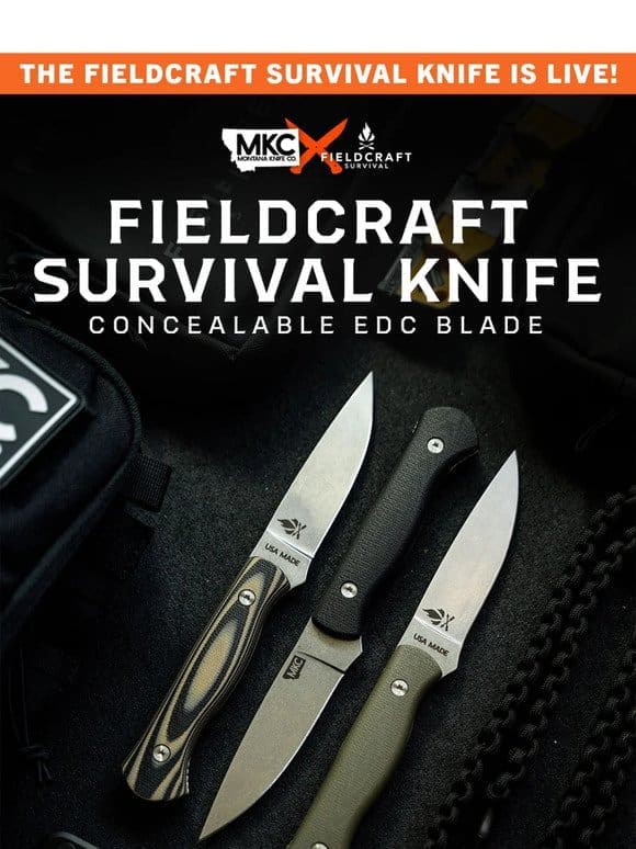 THE MKC X FIELDCRAFT SURVIVAL KNIFE IS LIVE!