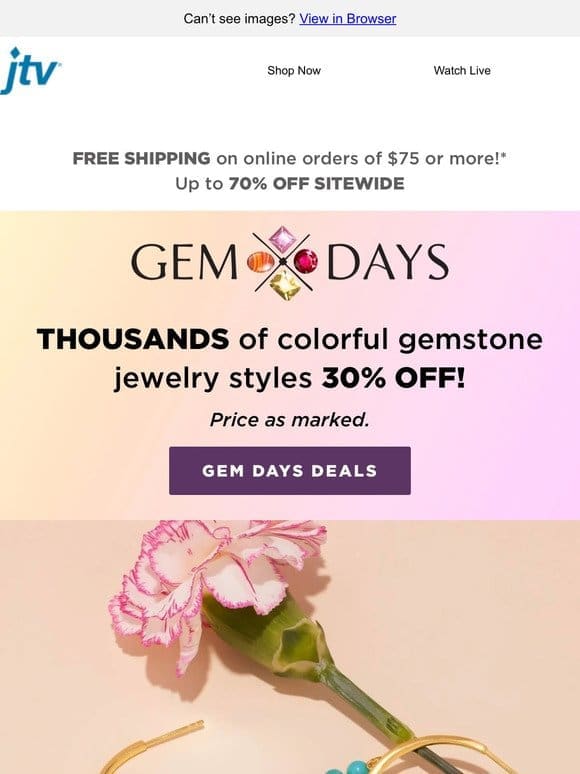 THOUSANDS of gemstone styles are 30% OFF!