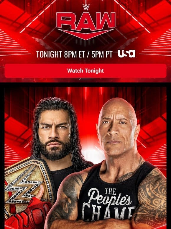 TONIGHT: The Rock and Roman Reigns are live on the final Raw before WrestleMania!