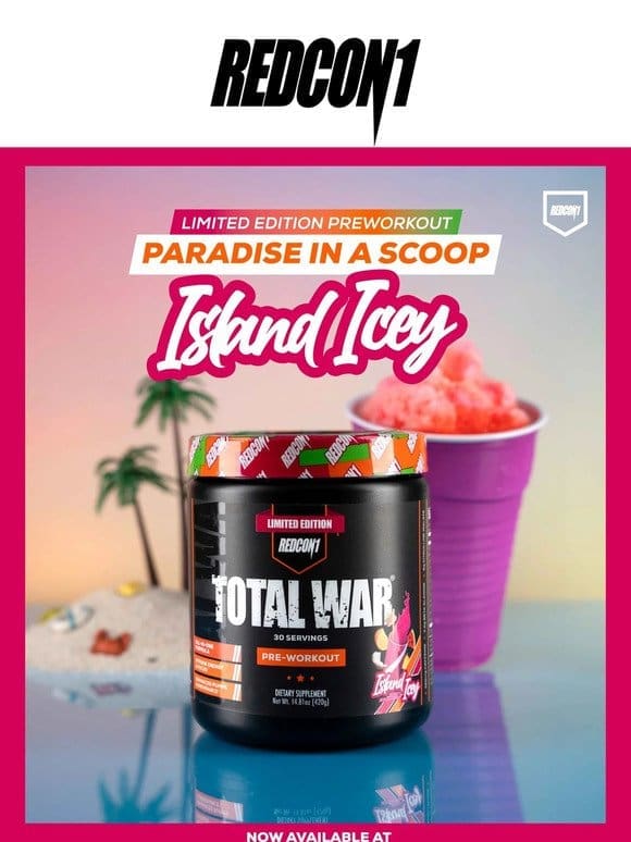 TOTAL WAR in Island Icey is now available @ The Vitamin Shoppe