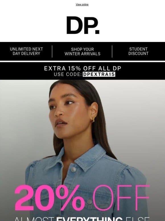 Take 20% off almost everything